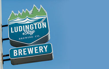 Ludington Bay Brewing Logo Sign